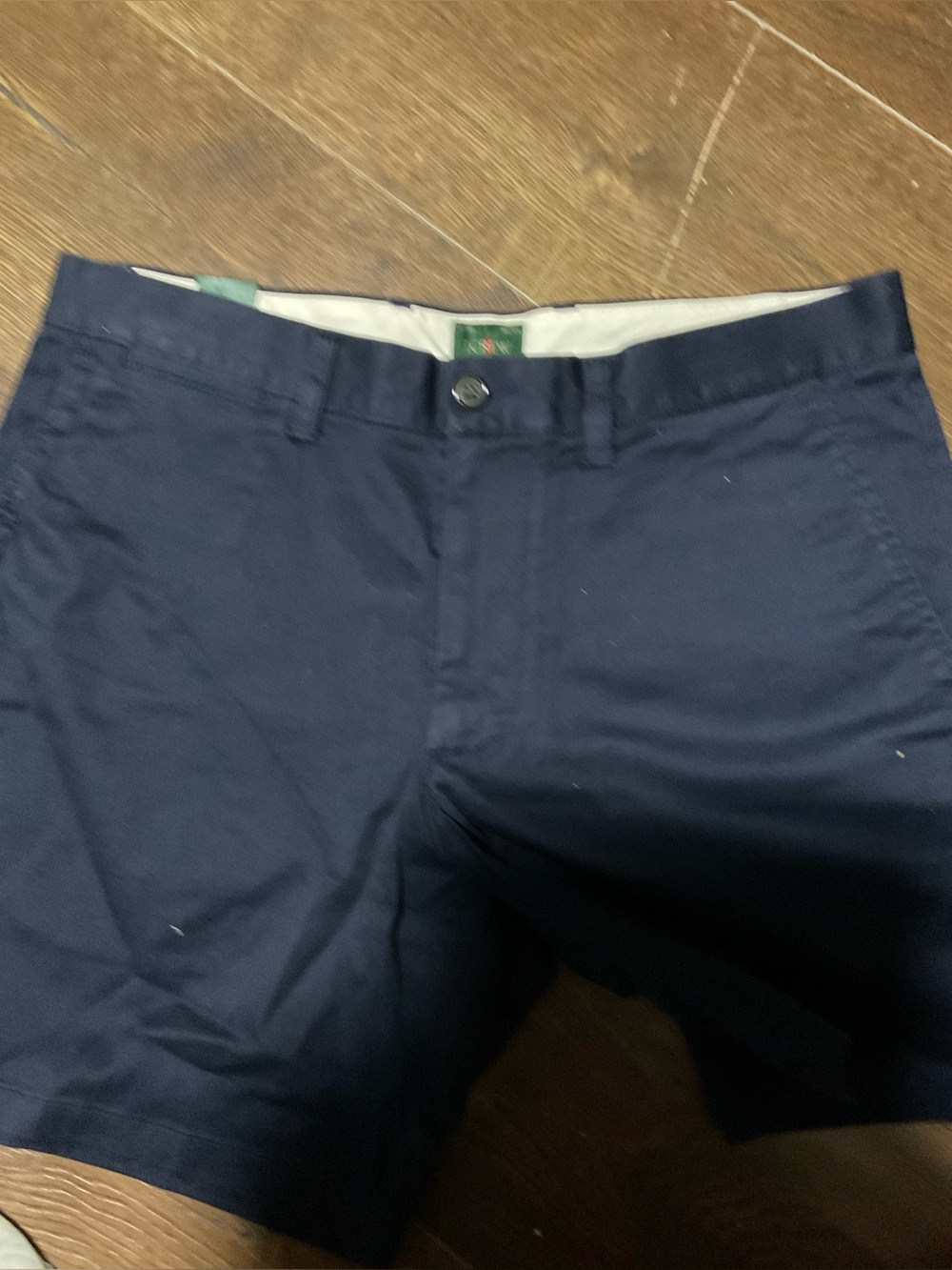J. Crew Slate Blue Flat-Front Cotton Shorts